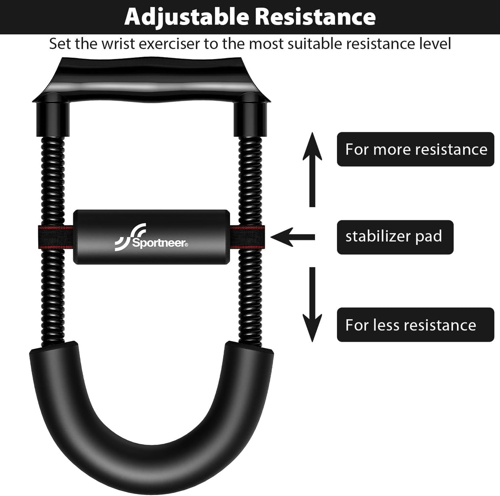 Adjustable Tension Forearm and Wrist Strengthener - Hand Grip Developer for Enhanced Strength Training at Home or Gym