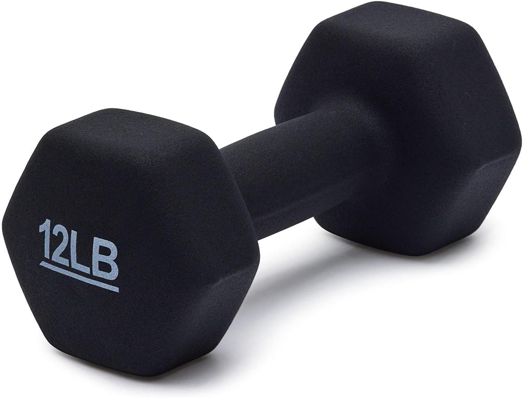 12 pound Neoprene Dumbbell Hand Weights for Exercise and Muscle Toning