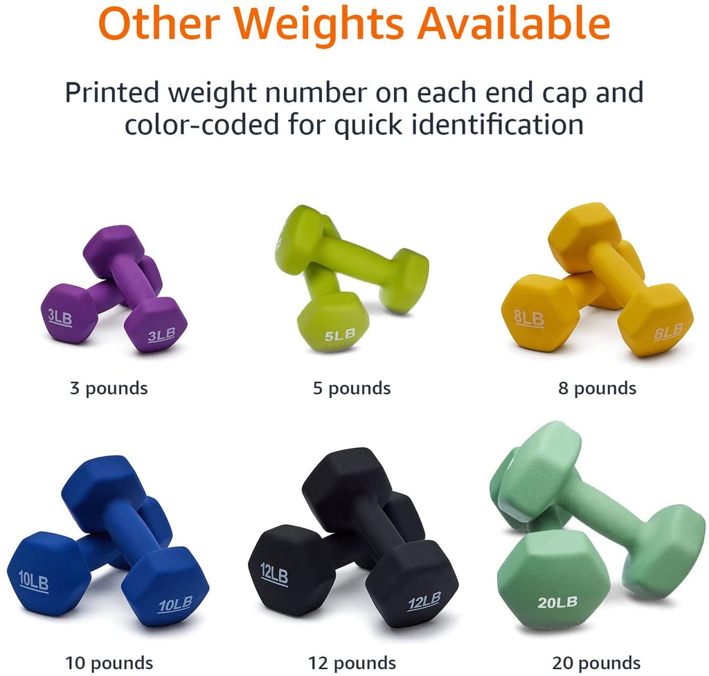 12 pound Neoprene Dumbbell Hand Weights for Exercise and Muscle Toning