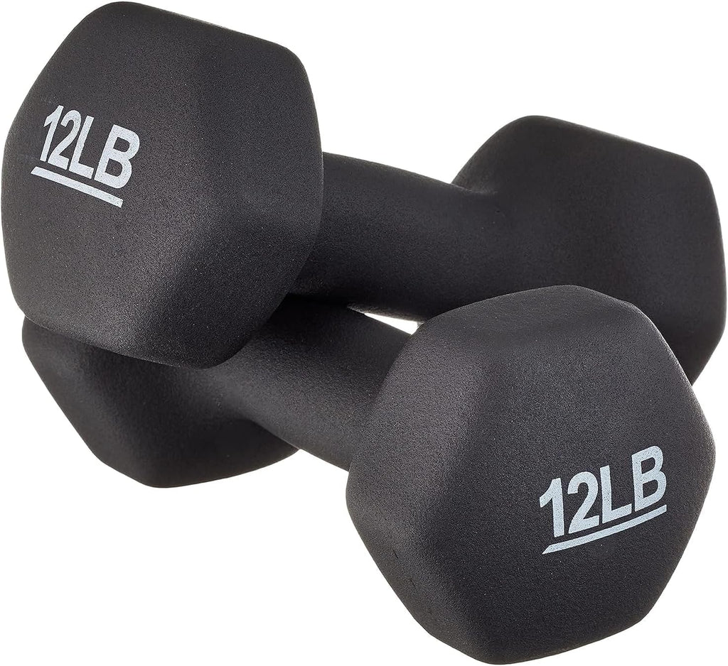 12 pound Neoprene Dumbbell Hand Weights for Exercise and Muscle Toning