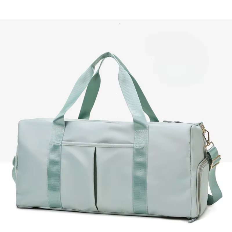 Outdoor Waterproof Nylon Sports Gym Bag for Men and Women - Versatile Fitness and Travel Handbag with Yoga Mat and Shoe Compartment